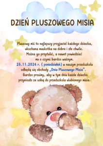 Plakat - Dzień Pluszowego misia