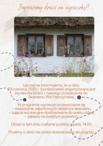 Zapraszamy dzieci na wycieczkę!!