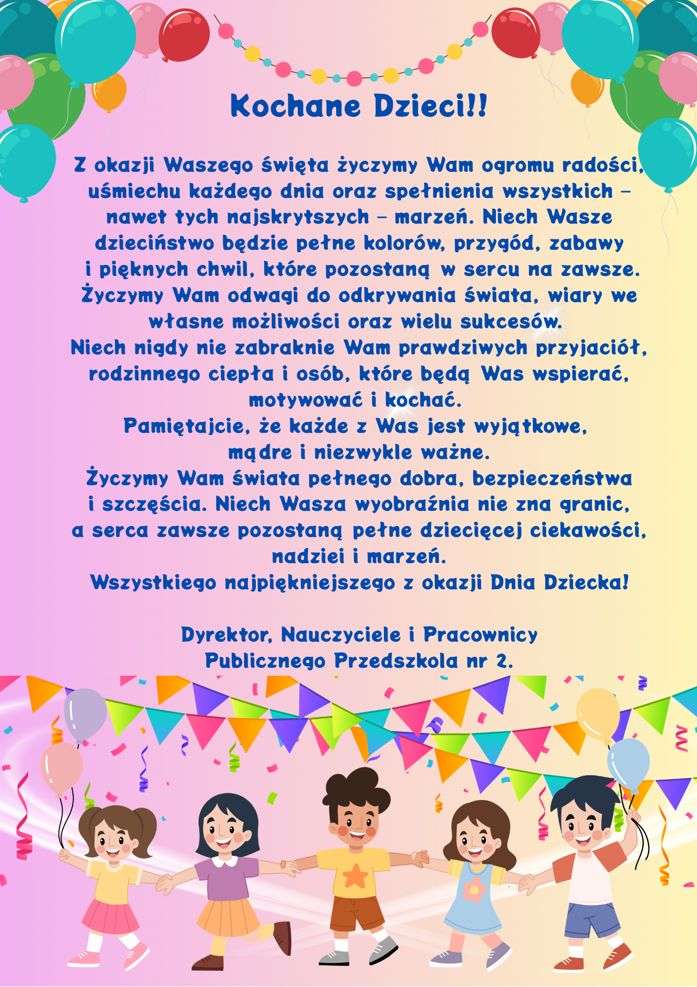 Życzenia na Dzień Dziecka.