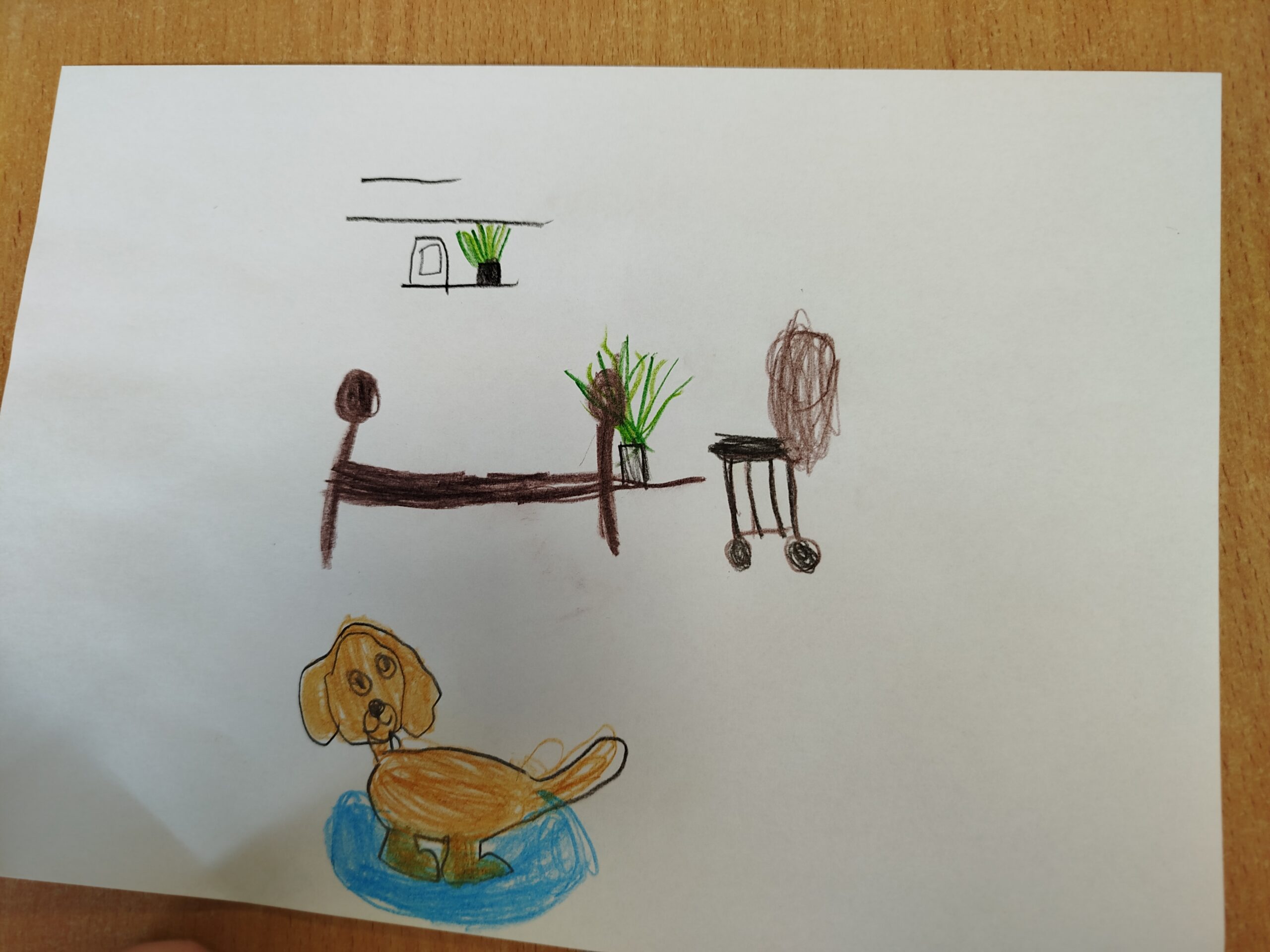 Ilustracja do opowiadanie o psie Biszkopcie
