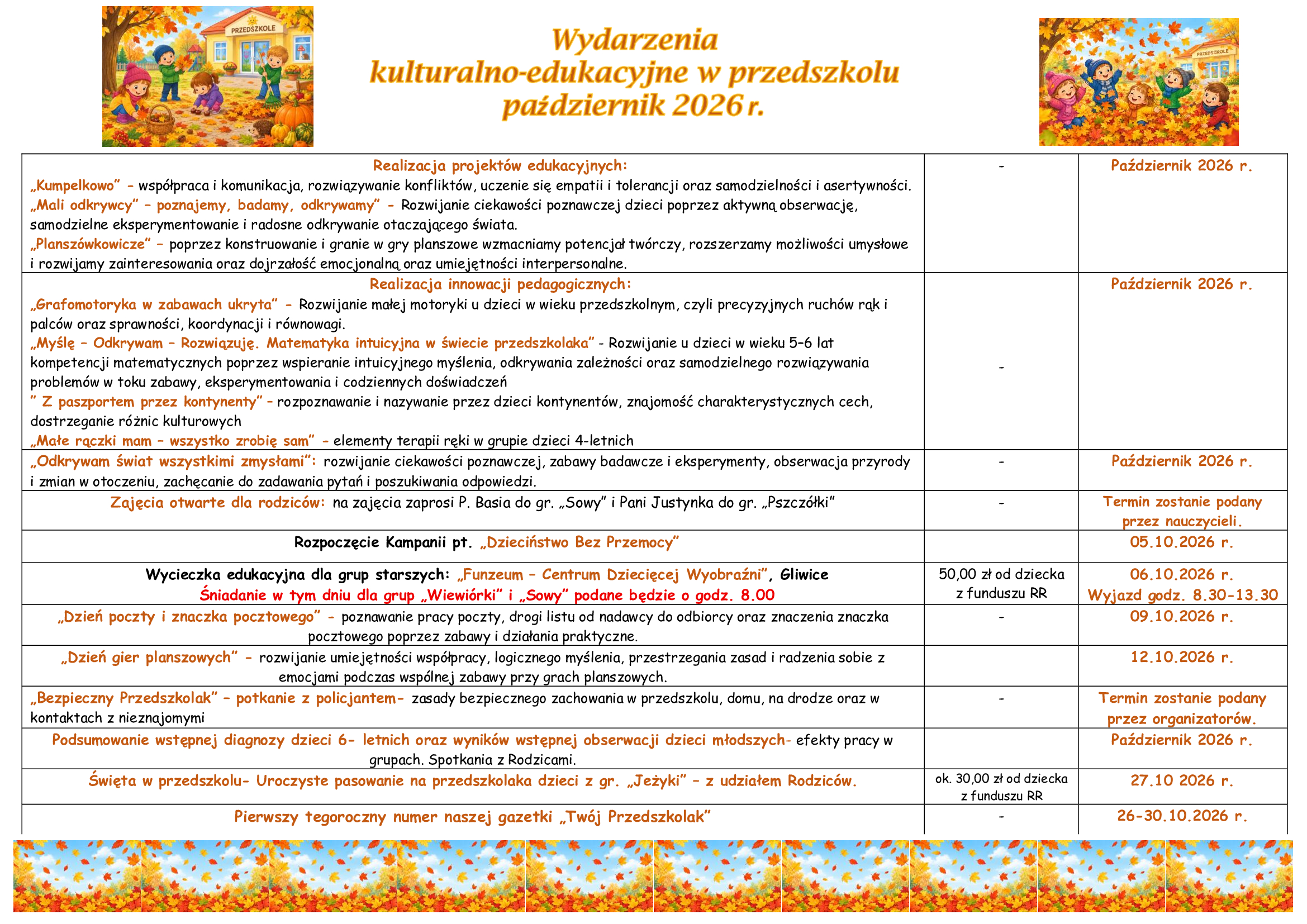Wydarzenia-październik 2026 r.